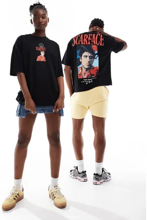 ASOS Unisex oversized t-shirt with Scarface graphic prints in