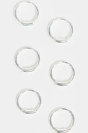 Kingsley Ryan Exclusive 8mm set of 3 tiny hoops in sterling