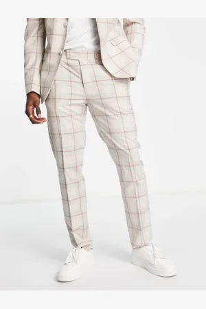 Topman Skinny suit trousers in check