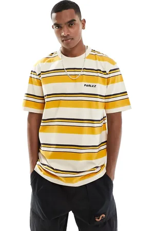 Parlez Stripe short sleeve t-shirt in yellow