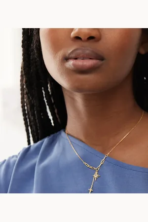 En Route 18k plated melissa chain necklace with star pendant