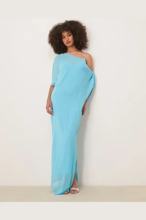 ASOS Goddess drape double layered colour block maxi dress in bright