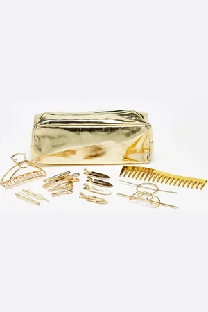 Easilocks Stay Golden Hair Accessory Set with Bag