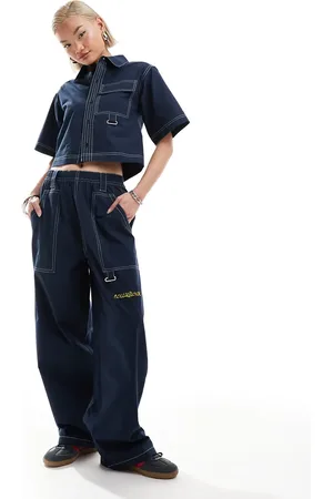 COLLUSION Festival ripstop baggy trouser co ord in