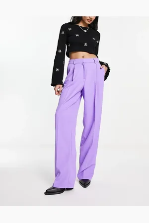 Pieces® Pleat tailored trousers co-ord in lilac