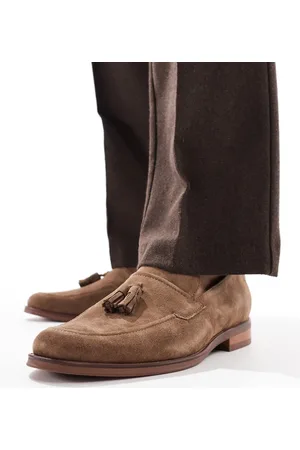 Schuh Ronen tassel loafers in brown suede