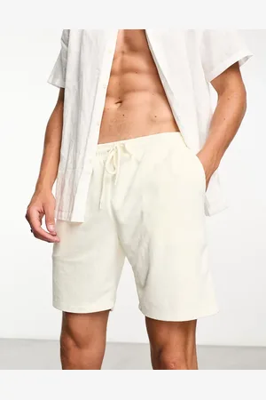 ASOS Slim shorts in off soft towelling