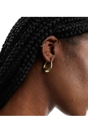 Pieces® Irregular hoop earrings in