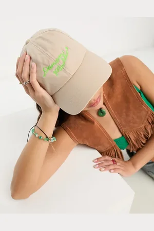 Damson Madder Cotton logo cap in beige