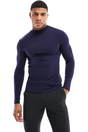 ASOS Long sleeve muscle fit t-shirt with high neck in