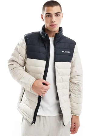 Columbia Powder Lite II jacket in beige and black