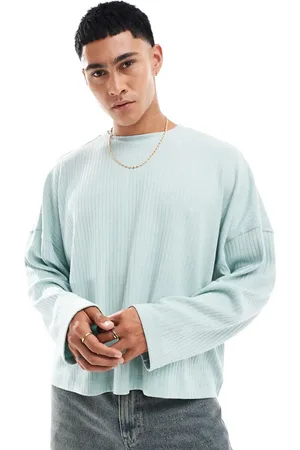 ASOS Oversized cropped long sleeve t-shirt in rib