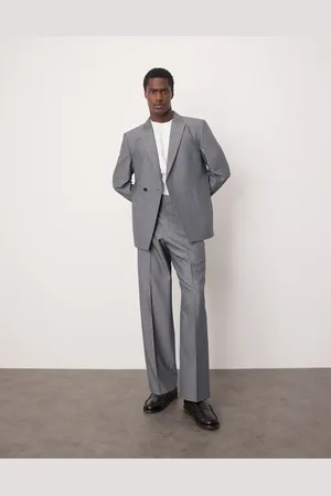 ASOS Wide suit trousers in checkerboard weave