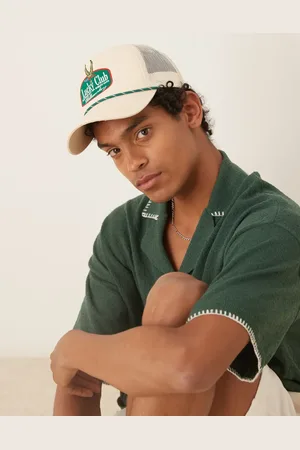 ASOS Trucker cap with embroidery in ecru