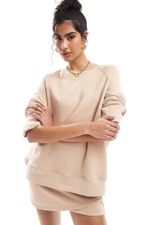 4th & Reckless Wide sleeve sweatshirt co-ord in mocha