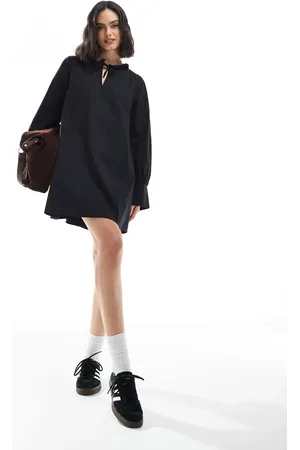 ASOS ASOS DEISGN poplin piecrust collar mini dress in