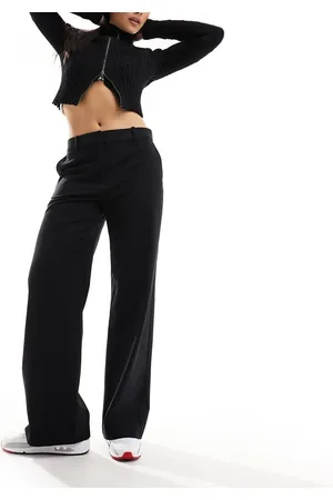 Weekday Emily low waist tailored trousers in