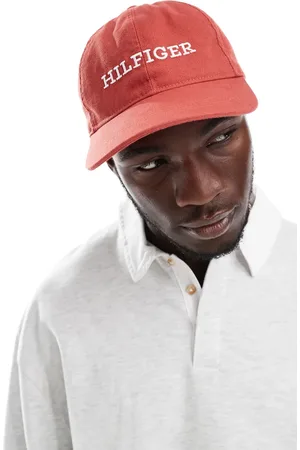 Tommy Hilfiger Type logo cap in terracotta