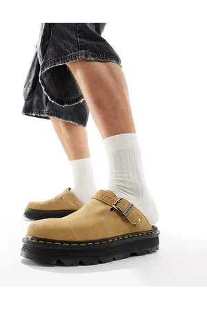 Dr. Martens Unisex ZebZag mule in tan suede