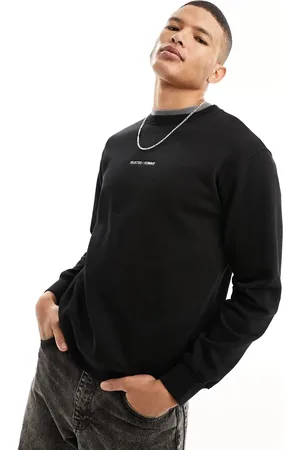 SELECTED Crew neck sweatshirt with embroidered logo in