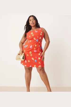 Never Fully Dressed Rainbow shell print mini shift dress in