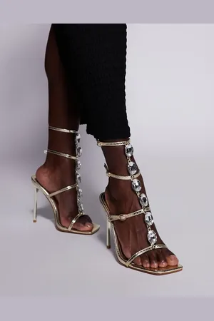 Simmi London Simmi London Leamy barely there heeled sandals with buckle details in