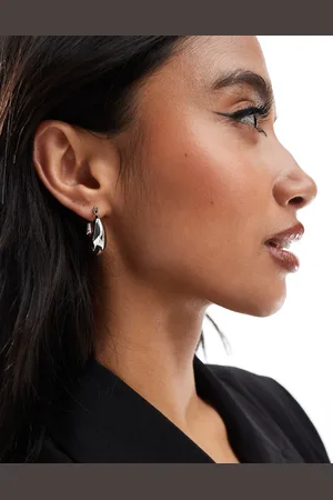 ASOS Pointed hoop earrings in tone