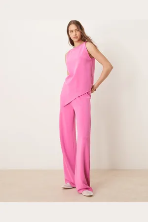 ASOS Co-ord wide leg cupro trouser in pink