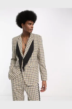 Sister Jane Unisex blazer co-ord in beige check