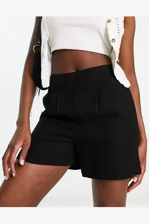 VERO MODA Pleat front linen blend shorts in