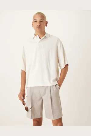 ASOS Smart straight leg chino shorts in stone