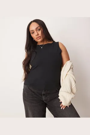 ASOS ASOS DESIGN Curve boat neck tank top in