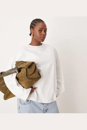 ASOS Curve premium heavyweight cotton oversized long sleeve t-shirt in