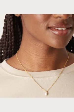 LOST SOULS Stainless steel 18ct plated pearl pendant necklace