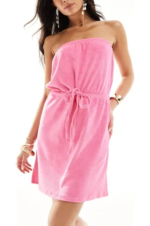 ASOS Towelling bandeau mini beach dress in