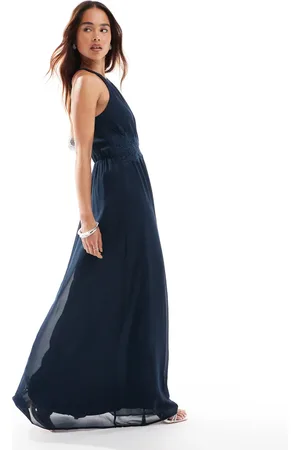 VILA Bridesmaid halterneck maxi dress in