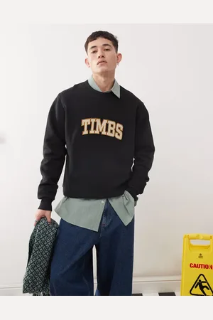 Timberland Boucle chest script logo sweatshirt in