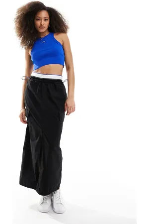 Hugo Blue Cargo maxi skirt in