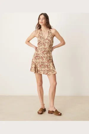ASOS Halter neck mini dress in ditsy floral print