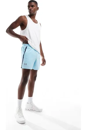 Under Armour Launch 5 inch shorts in blue