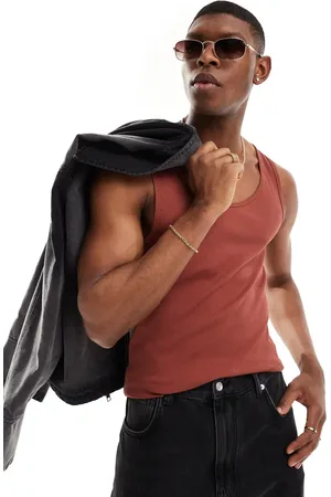 ASOS Muscle fit rib vest in