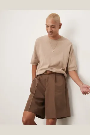 ASOS Smart wide leg shorts with front pleat in