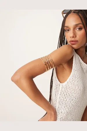 ASOS Arm cuff with hammered wraparound design in tone