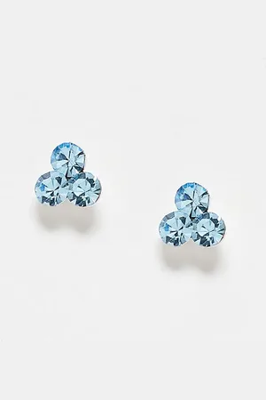 Kingsley Ryan Cluster aqua gemset stud earrings
