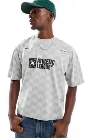 ASOS Boxy oversized t-shirt with sports print in