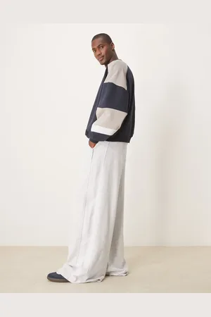 ASOS Super wide leg jogger with side panels in marl