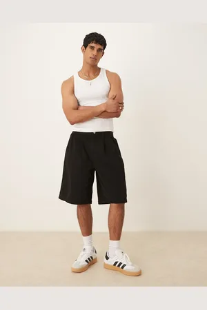 ASOS Long length double pleated jorts in