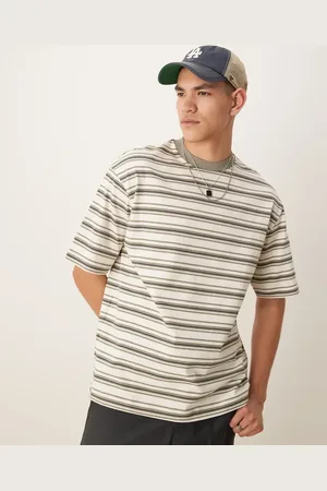 SELECTED Heavyweight oversized t-shirt in stripe