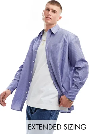 ASOS 90s oversized stripe shirt in