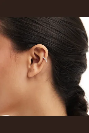 Kingsley Ryan Crystal band ear cuff in sterling